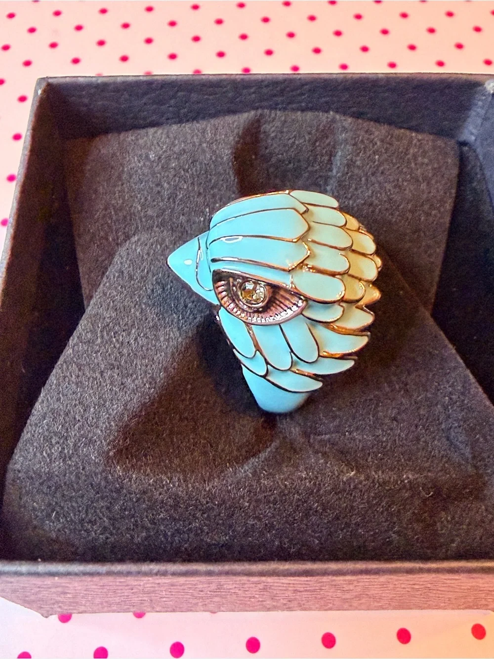 Kurt Geiger Blue Eagle Ring size 9